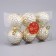 Set of balls plastic D-6 cm, 6 pcs "Volumetric mesh" gold