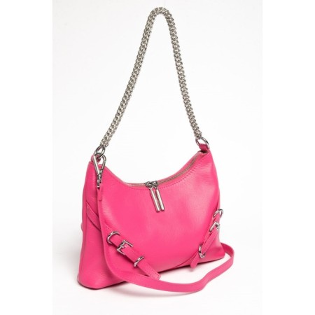 Bag Cross-Body Women's, genuine leather, Ludor Pink, 26x5x17 cm-1