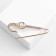 Pin "Classic" ovala with pearls, 7.5 cm, white color in gold
