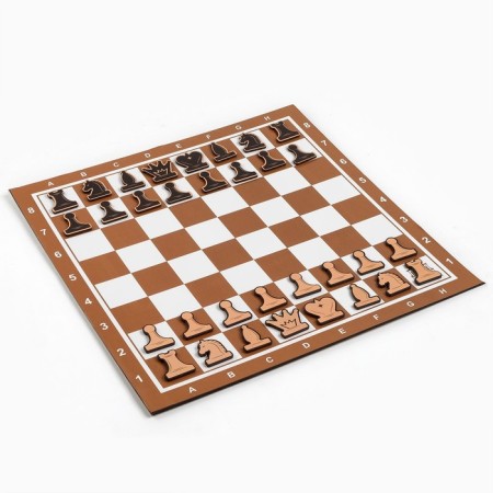 Demonstration chess 40 x 40 cm "Game time" on a magnetic board, 32 pcs, brown-2