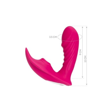 Point G with vacuum-wave stimulation Jos Shani, silicone, 12 cm, pink color-13