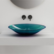 ABBER KRISTALL AT2812Aquamarin, overhead, 535x425x150 mm, turquoise