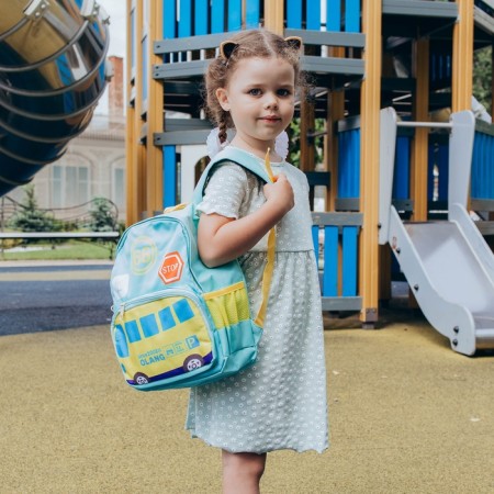 Baby backpack on lightning, turquoise color-7