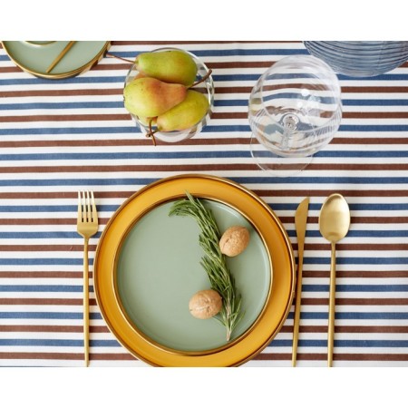 Baby Dolyana 145x145cm, strip color blue-brown, 100% p/e, matting, 200 g/m-4