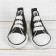 Doll sneakers, sole length 5 cm, black color
