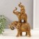 Souvenir Polystone 3D "Elephants Pyramid" Dark Gold 20x7x30 cm
