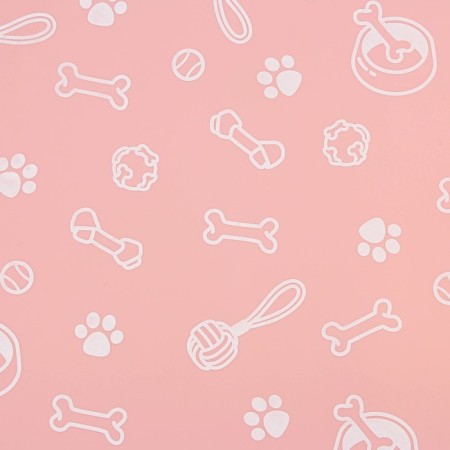 Silicone rug for a bowl "Pattern", 30x40 cm, pink-5