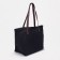 Soper bag with zipper, black color