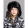 Children's fur cap, size 52, black color
