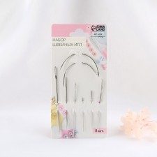 Sewing needles, for the skin, 7.3 / 6.8 / 6.2 / 6 / 5.9 / 5.4 / 4.3 / 3.7 cm, d = 2 /1 / 0.8 / 0.5 mm, 8 pcs