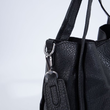 Bag Women's Tout on the button, a cosmetic bag with a zipper, black color-3