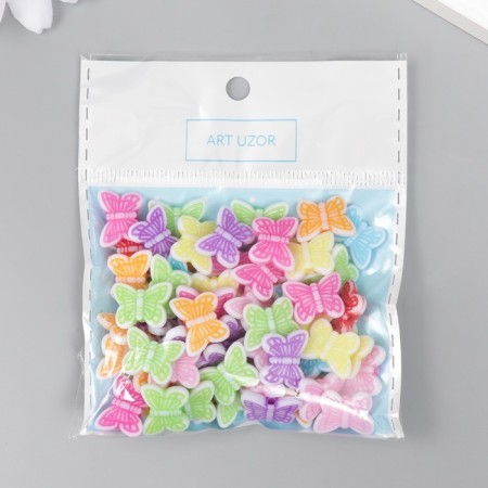 Beads for creativity Plastic "Brush Brush" set 20 grams 0.3x1.4x1.1 cm-3
