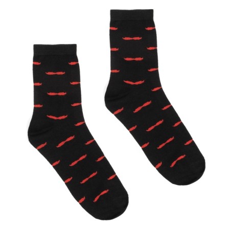 Minaku socks "mustache", male, black color, size 42-43 (29 cm)
