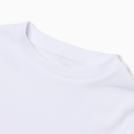 Women's T -shirt shortened, white color, size 46 (l)-5
