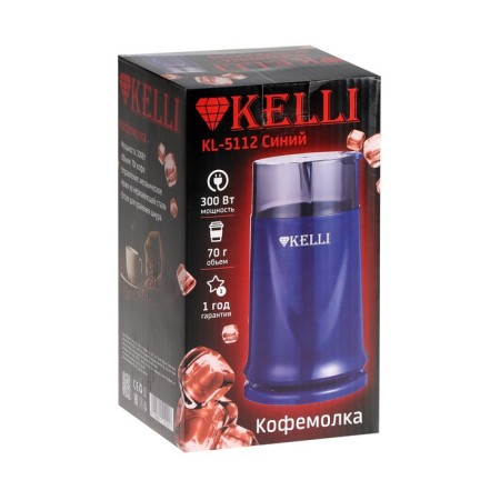 Kofemolka Kelli KL-5112, electric, knife, 300 watts, 70 g, blue-4