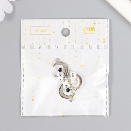 Decor for creativity Metal "Cosmonaut for a month" Emal 2x1.5 cm-5