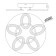 Ceiling light ESCADA, 10283/5LED. 1x120W, LED, 9360LM, 3000/4000/6500K, 600x600x100 mm, chromium color