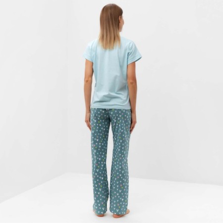 Home female "kittens" (T -shirt/pants), blue color, size 44-2