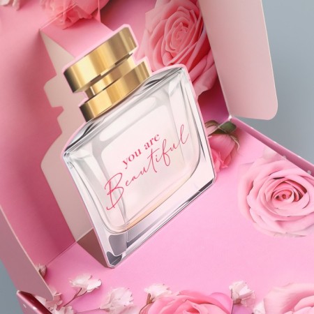Gift folding box, packaging, “with love”, 16.5 x 16.5 x 5 cm-3