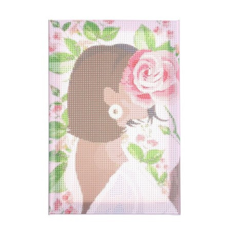 Diamond mosaic on a subframe with full filling "Girl in Colors", 20 × 30 cm-2