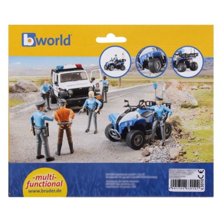 Police ATV with a figure, color mix-3