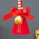Suspension "Talisman. Red broom with a bell" 18 cm