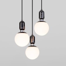 Suspended lamp with glass lamps of Bubble, 60W, E27, 30x30 cm