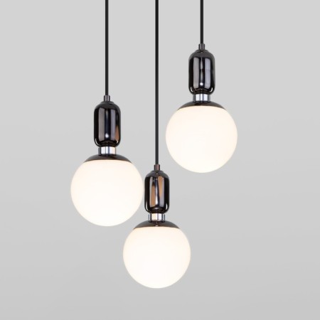 Suspended lamp with glass lamps of Bubble, 60W, E27, 30x30 cm