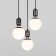Suspended lamp with glass lamps of Bubble, 60W, E27, 30x30 cm