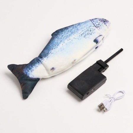A toy for Cat "trout" with a moving tail and with USB-booting, 28 cm-3