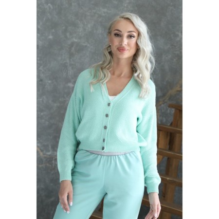 Cardigan female, size 46, mint color-4