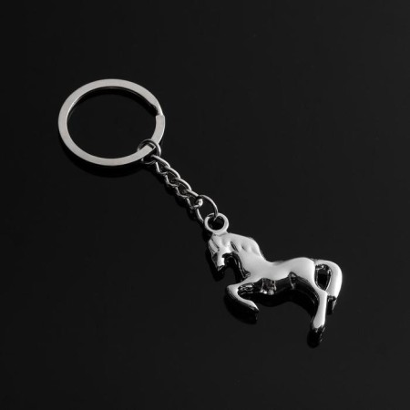 Cartage keychain, "Mustang", chrome-3