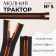 Lightning "Tractor", No. 5, detachable, automatic lock, 80 cm, black/orange color
