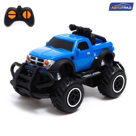 Radio -controlled jeep "pickup", works on batteries, blue color