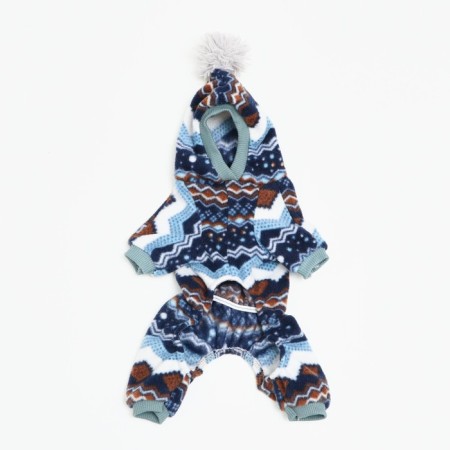 Zimovye jumpsuit for animals "Scandinavia", XS (DS 18-20, OG 30-32, Osh 24 cm), mix-6