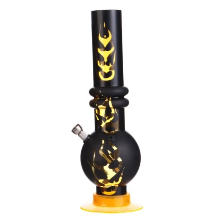 Bong, H-32 cm, "Flame", acrylic, yellow