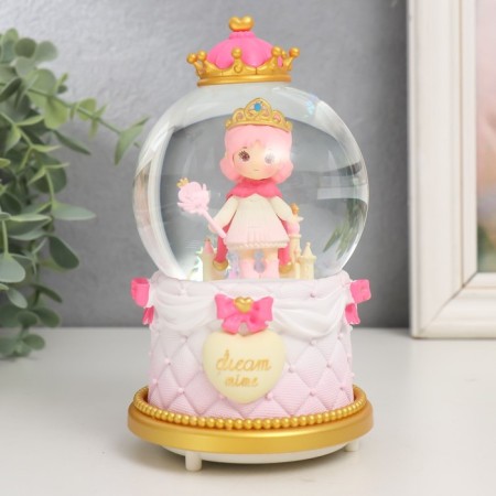 Souvenir Polystone Water Ballion Music, Light "Prince/Princess" MIX 15x8.5x8.5 cm-1
