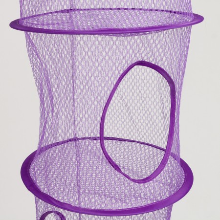 Suspended basket for toys, 3 sections, 27 × 27 × 70 cm, mix-2