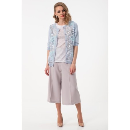 Cardigan female, size 50, blue color-6