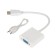 Adapter Rexant, HDMI - VGA, + cord 2xjack 3.5, white