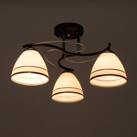 Chandelier 2026/3 E27 60W black+chrome 45x45x25 cm Bayerlux-2