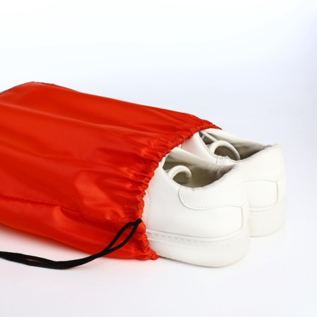 A bag for shoes on a lace, "ZFTS", a reflective strip, red color-3