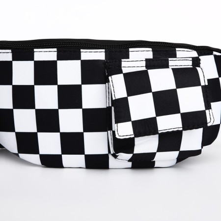 The textile waist bag with the pocket "Society" 30*14*6 cm-3