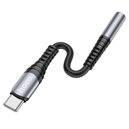 Adapter Hoco LS33, Type -C (M) - Jack 3.5mm (F), 12 cm, gray-2