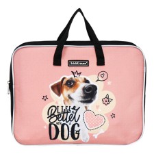 Folder with A4+handles, 360 x 290 x 70 mm, textile, Erichkrause Jack Russell 60236