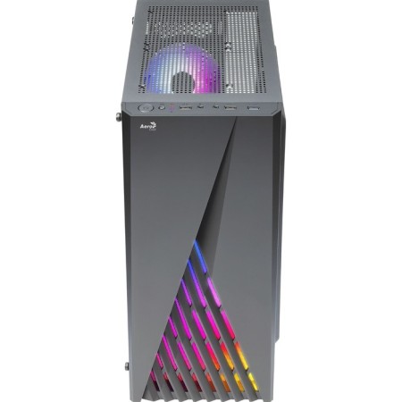 The Aerocool Delta case is black without ATX 7x120mm 2xusb2.0 1xusb3.0 Audio Bott PSU-3