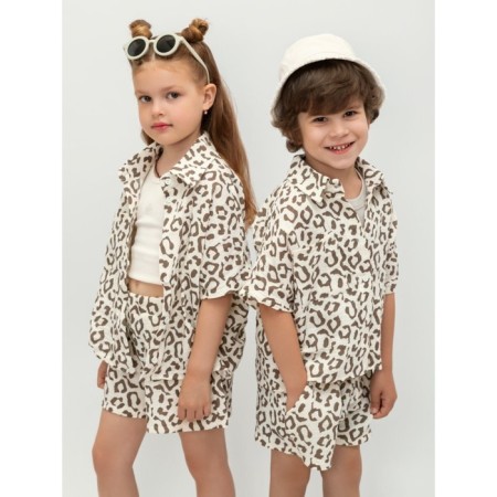 Muslim children's suit Amarobaby Easy, height 122 cm, print leopard-18
