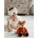 Soft Gulliver toy "Fox Embber", orange color, 28 cm
