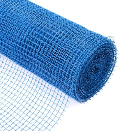 Garden grid, 1 × 20 m, rhombus cell 15 × 15 mm, plastic, blue, Greengo-5