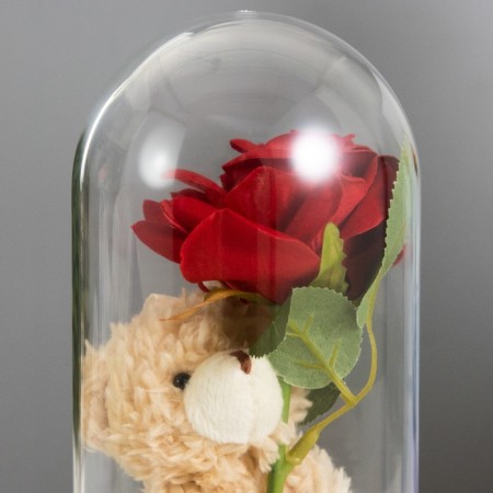 Nightlight "Bear with Flower" LED from batteries 3xlr44 11x11x21 cm-4